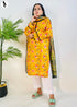 NZSC-712 Stitched 2 Piece Yellow Bloom (Shirt+Dupatta) Co Ord Set Lawn